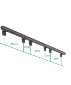 medidas cremallera nylon motor puerta corredera