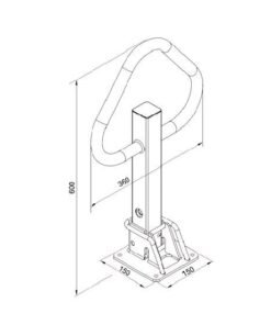 Guarda parking metálico con cilindro perfil europeo 3