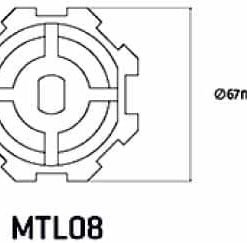 Adaptador eje motor persiana 45mm MTL08