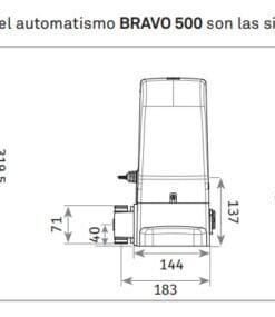 Kit motor puerta corredera BRAVO 500 230v 5