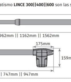 Kit motor puerta batiente 1 hoja Motorline Lince 300 2