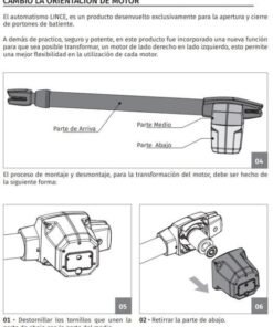 Kit motor puerta batiente 1 hoja Motorline Lince 300 4