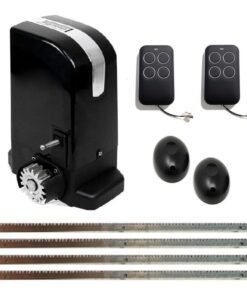 Kit motor puerta corredera 500kg con cremallera de acero