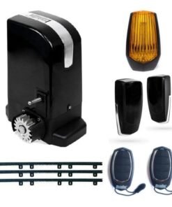Kit motor puerta corredera Bravo 500kg 230v con cremallera de nylon 8