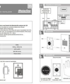 Sensor apertura sin contacto MB17 acero inoxidable