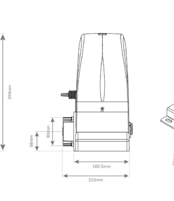 Kit motor puerta corredera SLIDE 800KG con cremallera de acero 5