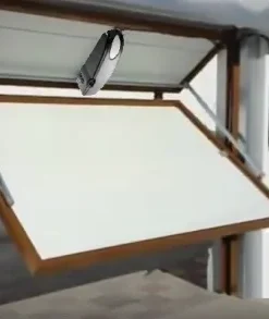 puerta basculante de 2 hojas contrapesada de apertura interior