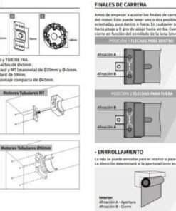 Motor persiana domestica Motorline TUB-R Eje 40mm 2